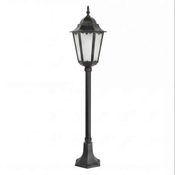 Schwarze Schinkellaterne 115cm Rustikal Aluminium