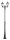 Schwarzer Kandelaber DILSEN 195-295cm Rustikal