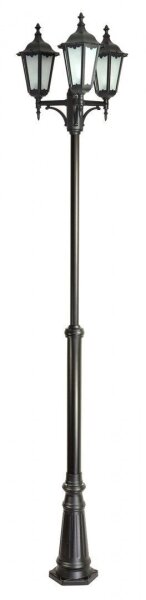 Rustikale Wegeleuchte Schwarz 195-295cm hoch E27
