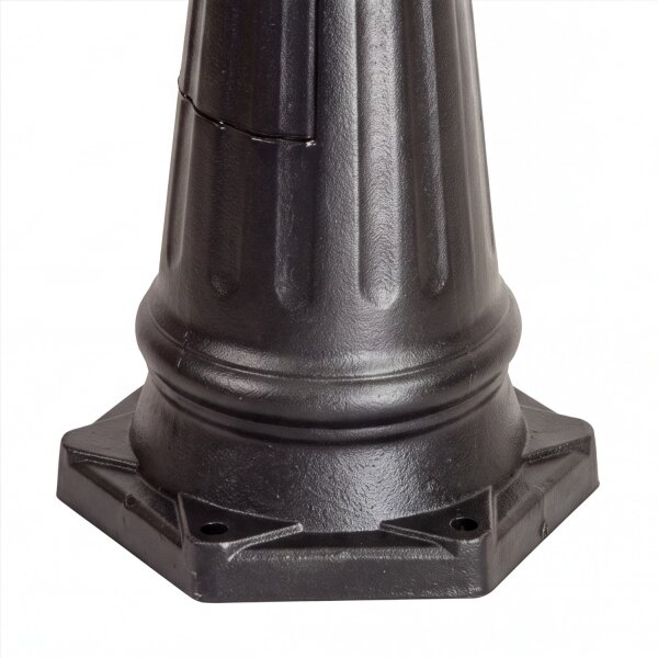 Rustikale Wegeleuchte Schwarz 195-295cm hoch E27