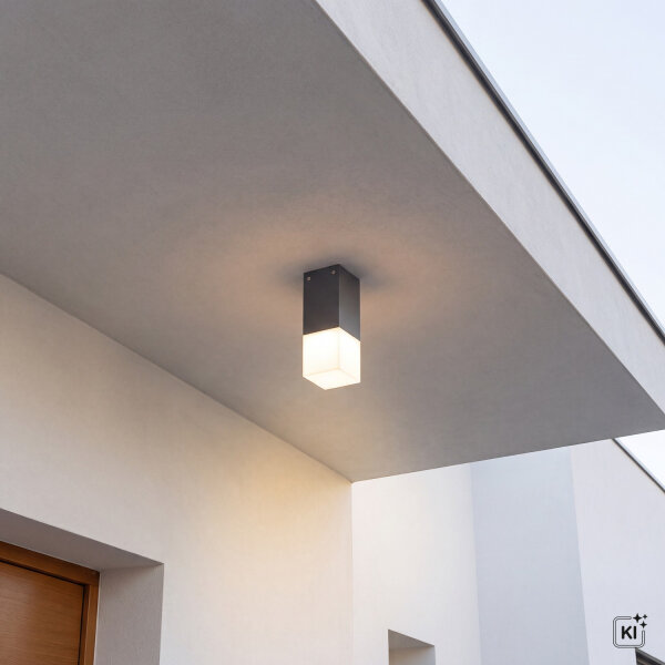 Außenleuchte Anthrazit IP44 Modern eckig E27
