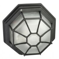 Rustikale Deckenlampe außen IP43 Aluminium Glas