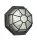 Rustikale Deckenlampe au&szlig;en IP43 Aluminium Glas