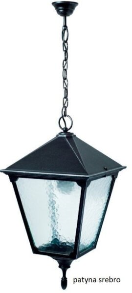 Hängelampe außen Schwarz Aluminium Glas IP43 E27