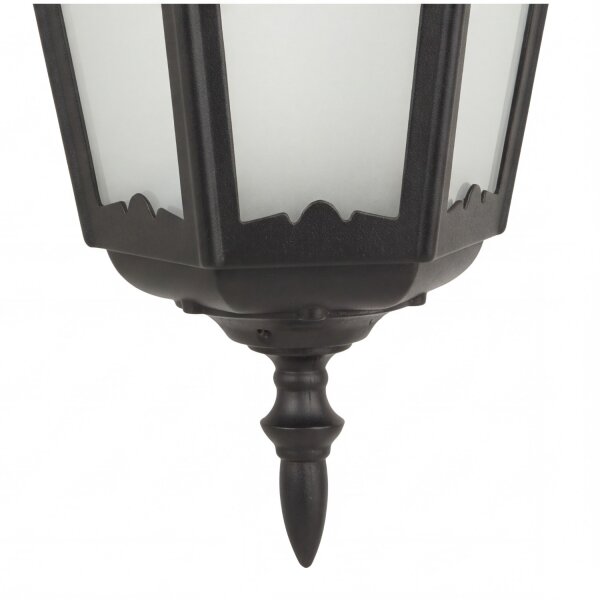 Hängelampe Außen Schwarz Aluminium Glas IP43