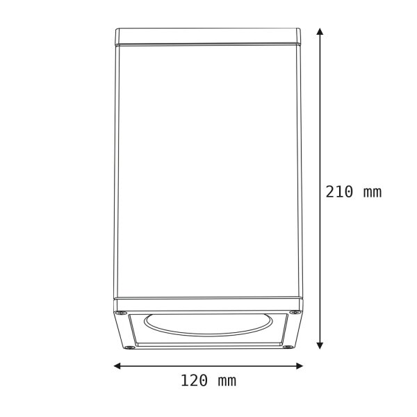 Außenlampe Anthrazit IP54 H:21cm E27 Deckenleuchte