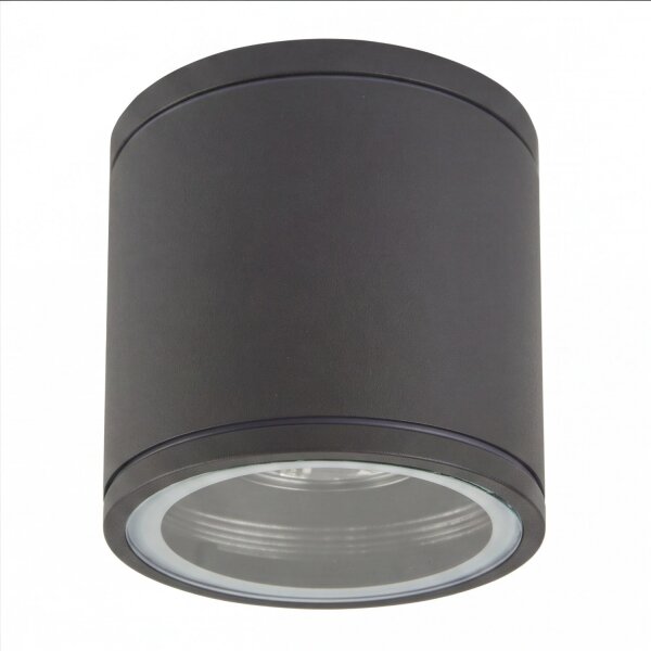 Runde Deckenlampe außen IP54 Ø9 cm Anthrazit GU10