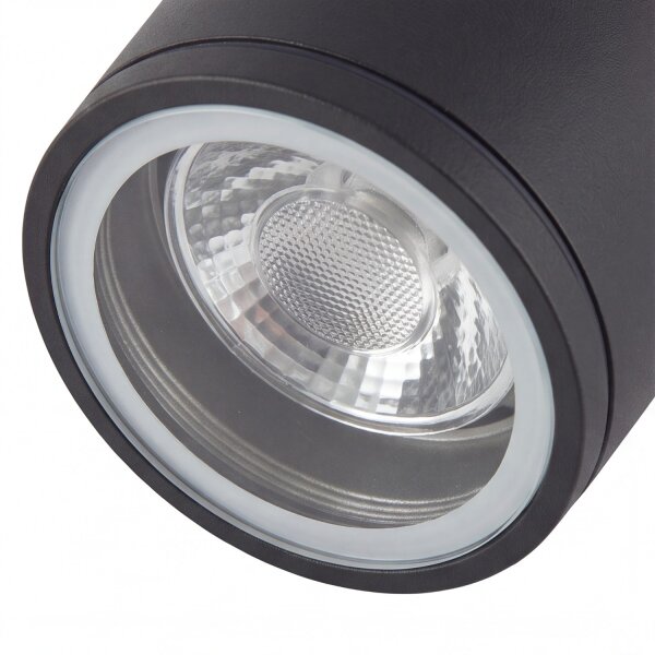 Runde Deckenlampe außen IP54 Ø9 cm Anthrazit GU10
