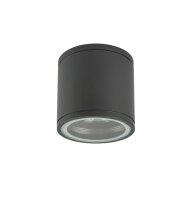 Runde Deckenlampe au&szlig;en IP54 &Oslash;9 cm Anthrazit...
