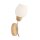 Wandlampe Glas Holz blendarmes Licht E27 Retro