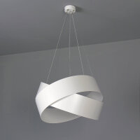 Pendelleuchte Wei&szlig; Metall Design h&ouml;henverstellbar