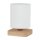 Nachttischlampe Modern Stoff Holz E27 20cm klein