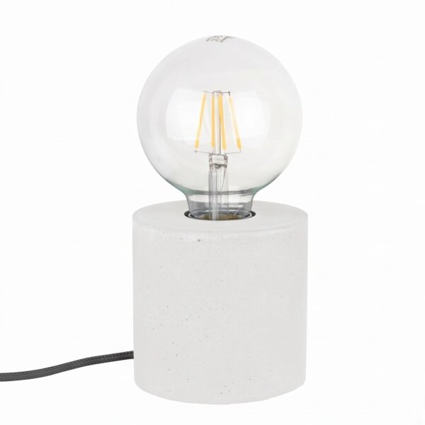 Petite lampe de table avec interrupteur Béton Ø10cm Moderne
