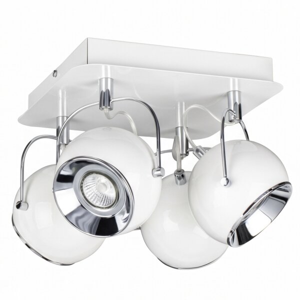 Deckenspot Weiß Metall verstellbar mit LED Vintage