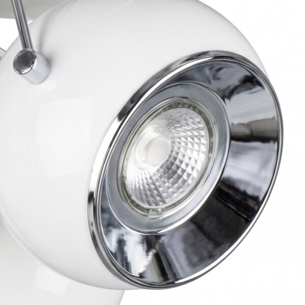 Deckenspot Weiß Metall verstellbar mit LED Vintage