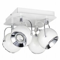 Deckenspot Weiß Metall verstellbar mit LED Vintage