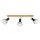 Langer Deckenspot Holz Metall 3-flammig flexibel