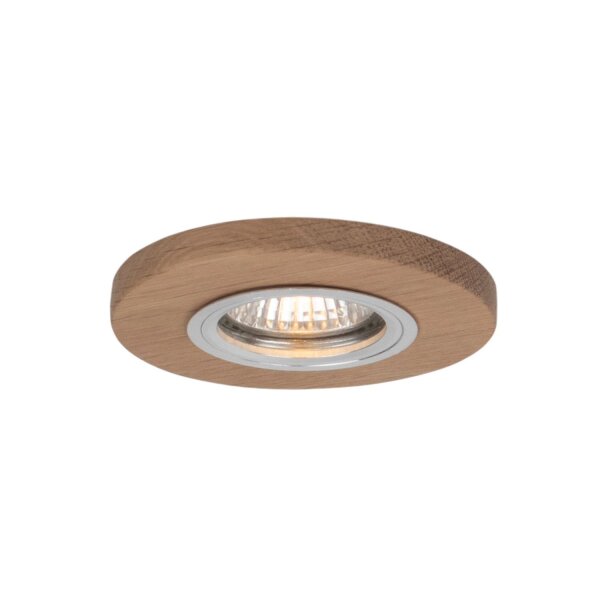 Runder Einbauspot in Eiche Ø10cm mit LED flexibel