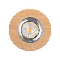 Runder Einbauspot in Eiche Ø10cm mit LED flexibel