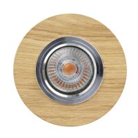 Runder Einbauspot in Eiche Ø10cm mit LED flexibel