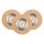 Runder Einbauspot 3-er Set Holz mit LED beweglich