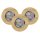 Runder Einbauspot 3-er Set Holz mit LED beweglich