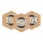 Einbauspot 3-er Set Holz Metall beweglich mit LED