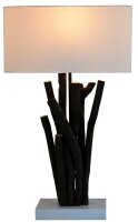 Design Tischlampe SADAO Treibholz Leinen