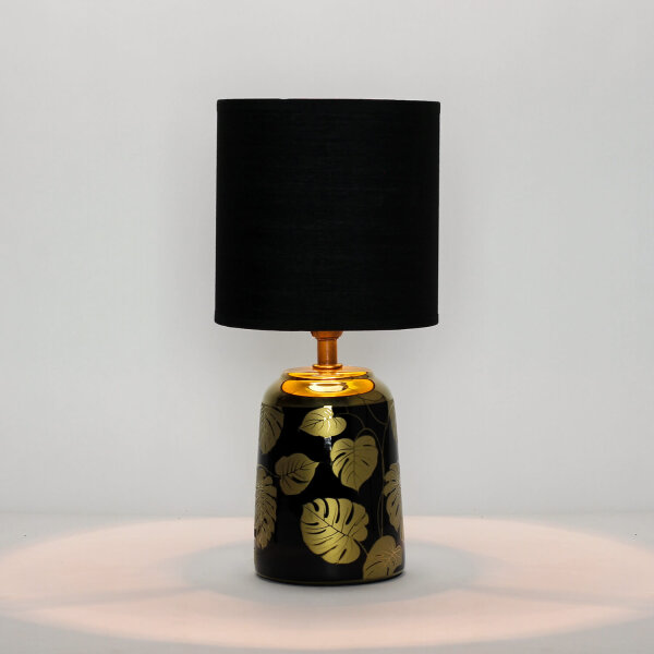 Tischlampe Schwarz Gold Wohnzimmer Nachttisch EAWAN
