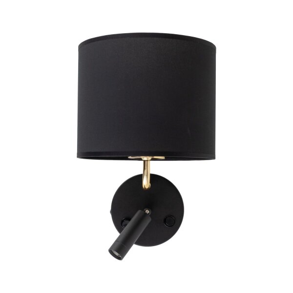 LED Wandlampe mit Leselicht in Schwarz Lampe PASA