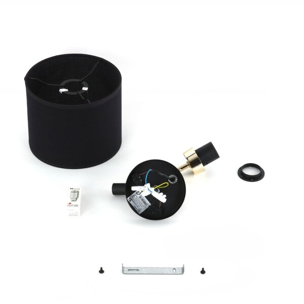 LED Wandlampe mit Leselicht in Schwarz Lampe PASA