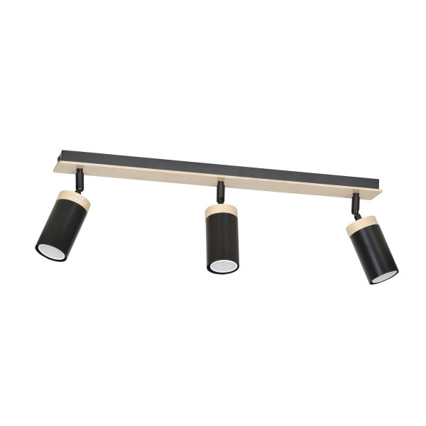 Deckenstrahler Schwarz 72cm lang Skandinavisch