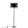 Moderne Stehlampe Schwarz Metall rund 145 cm