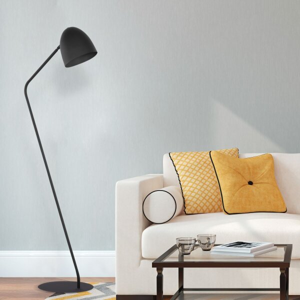 Stehlampe Schwarz 146cm Büro Sofa Lampe SARE