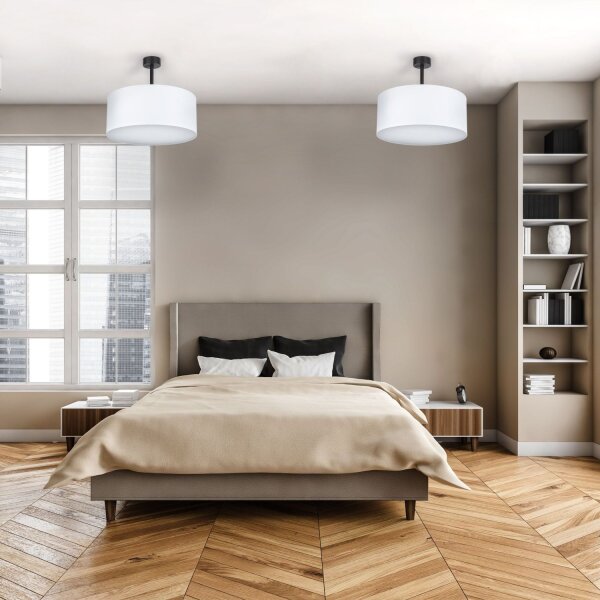 Deckenleuchte YASA Weiß Chrom Wohnzimmer Lampe