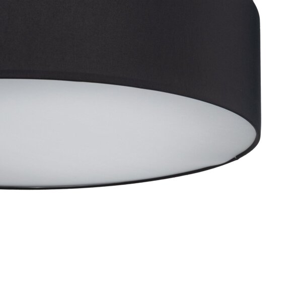 Deckenlampe Schwarz Chrom Ø60cm Wohnzimmer Leuchte