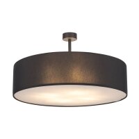 Deckenlampe Schwarz Chrom Ø60cm Wohnzimmer Leuchte