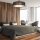 Deckenlampe Schwarz Chrom Ø60cm Wohnzimmer Leuchte