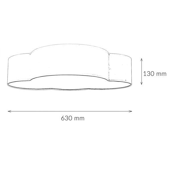Weiße Deckenlampe Kinderzimmer WOLKI 4-flmg L62cm