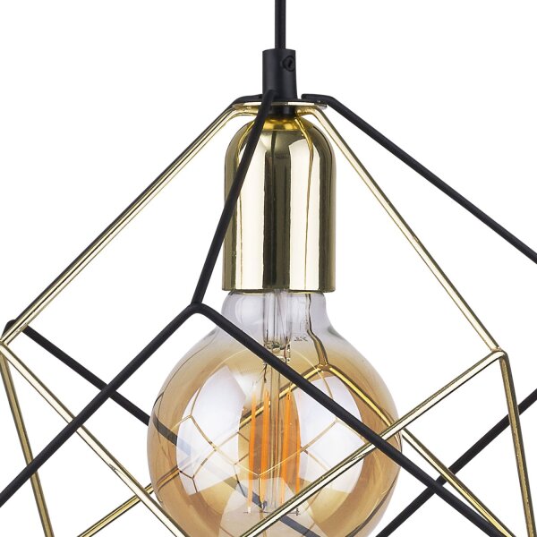 Hängeleuchte Schwarz Gold Metall Esstisch Lampe