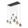 Pendelleuchte KALETE Graphit Bernstein 6xE27 Lampe