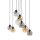Pendelleuchte KALETE Graphit Bernstein 6xE27 Lampe