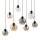 Pendelleuchte KALETE Graphit Bernstein 6xE27 Lampe