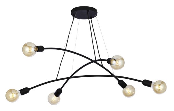Pendelleuchte NOKO Schwarz Retro Wohnzimmer Lampe