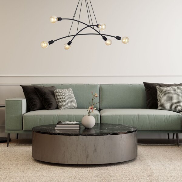 Pendelleuchte NOKO Schwarz Retro Wohnzimmer Lampe