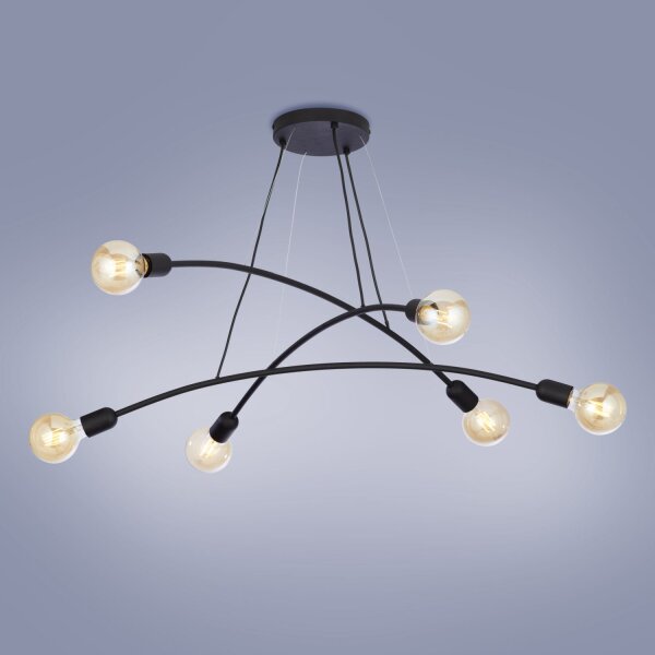 Pendelleuchte NOKO Schwarz Retro Wohnzimmer Lampe