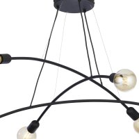 Pendelleuchte NOKO Schwarz Retro Wohnzimmer Lampe