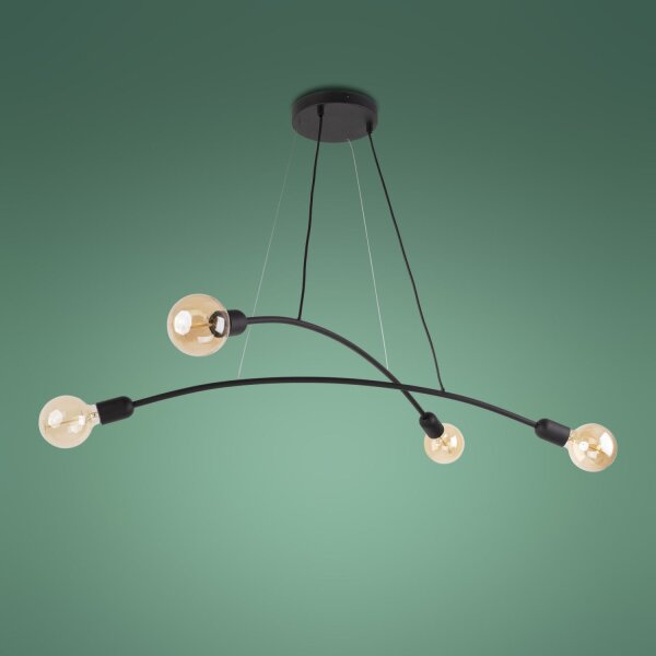 Pendelleuchte NOKO Schwarz Retro Esstisch Lampe