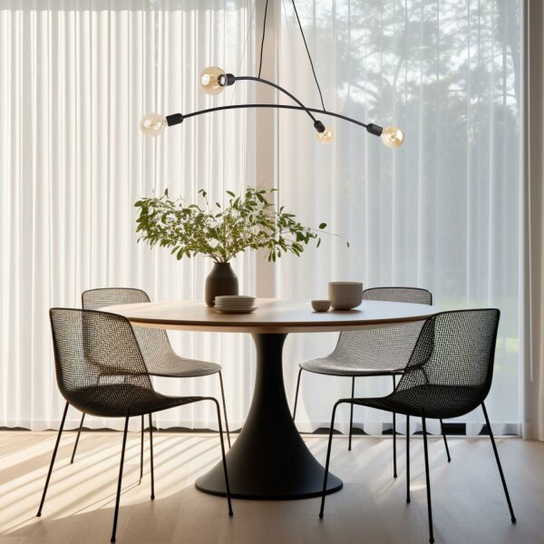 Pendelleuchte NOKO Schwarz Retro Esstisch Lampe