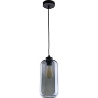 H&auml;ngelampe SOLAI in Graphit Glas Lampe Esstisch